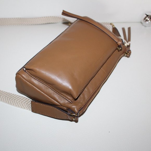 NWT LUCKY BRAND KODA LEATHER CROSSBODY BAG PURSE TOPANGA TAN LEATHER $148 - Picture 4 of 7
